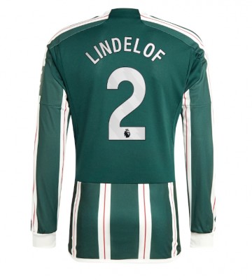 Manchester United Victor Lindelof #2 Replika Udebanetrøje 2023-24 Langærmet
